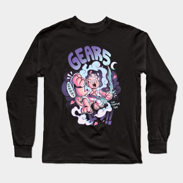 Gear Cat 5 Long Sleeve T-Shirt by Okaminari